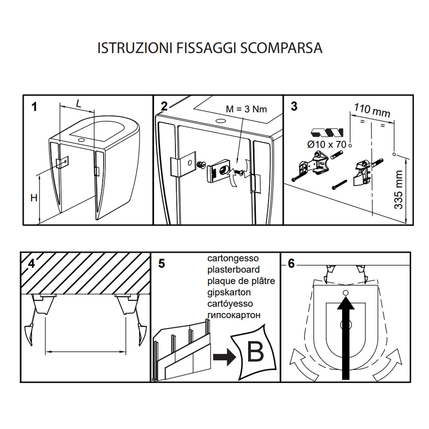 Sanitari filomuro scarico traslato 55x37 cm h50 collezione Flo Kerasan con sedile soft close