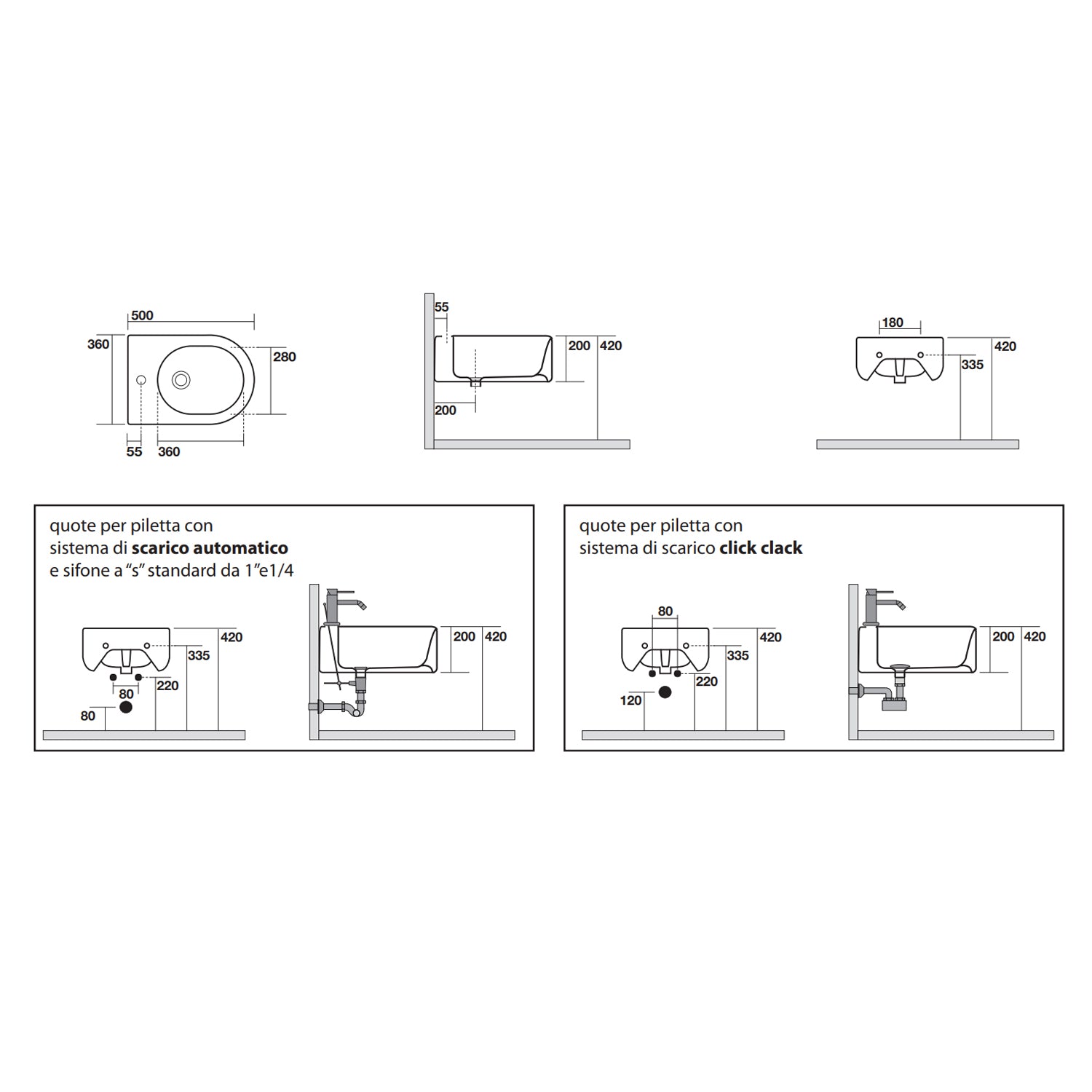 Bidet Sospeso 50x35 cm collezione Flo Kerasan