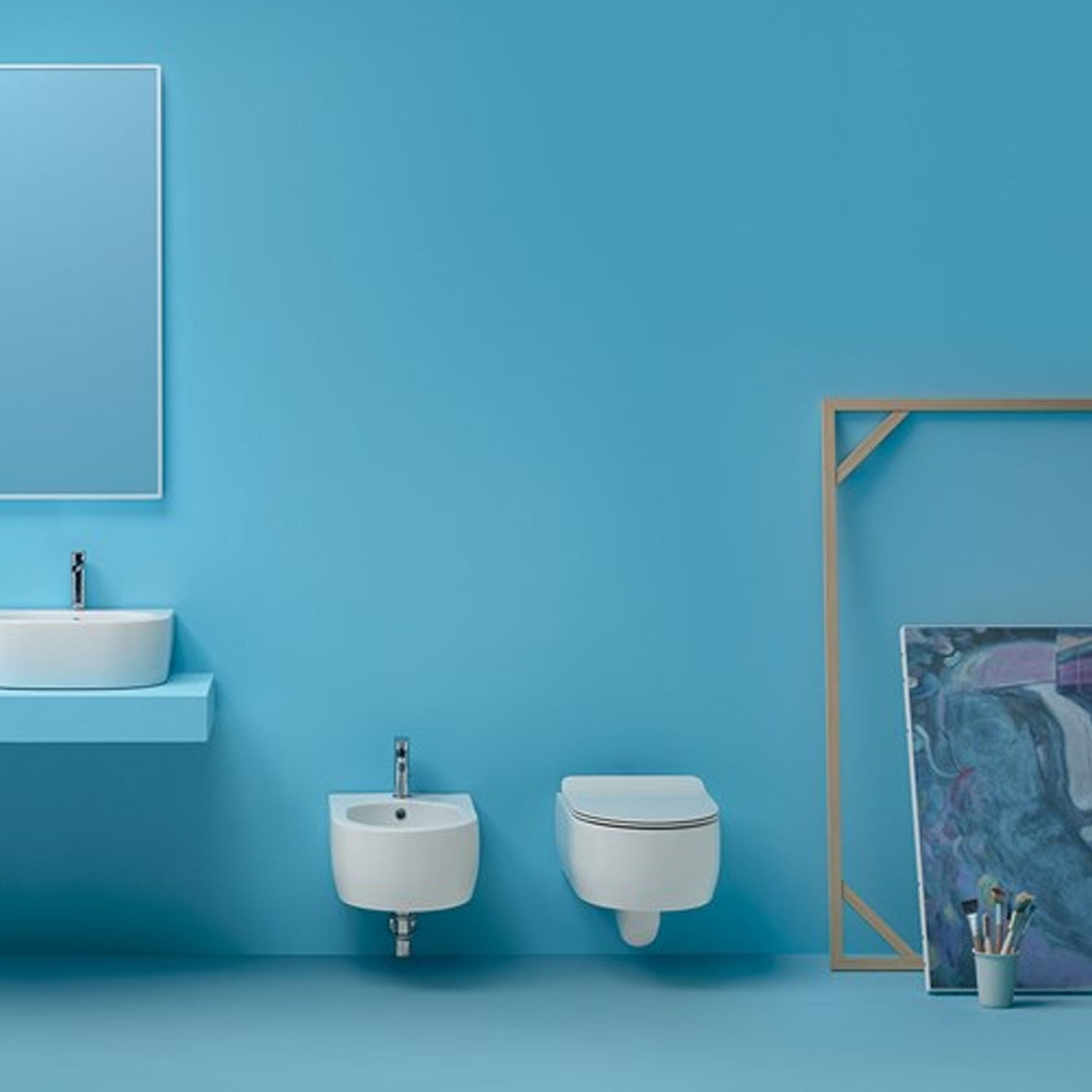 Bidet Sospeso 50x35 cm collezione Flo Kerasan