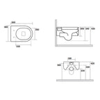 Wc sospeso 50x36 cm collezione Flo Kerasan con sedile soft close