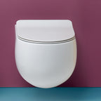 Wc sospeso senza brida 54x37 cm collezione Flo Kerasan con sedile soft close