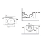 Wc sospeso senza brida 54x37 cm collezione Flo Kerasan con sedile soft close