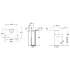 Lavabo Azzurra Clik con colonna 60x51xH88 cm con foro rubinetteria - Bianco lucido