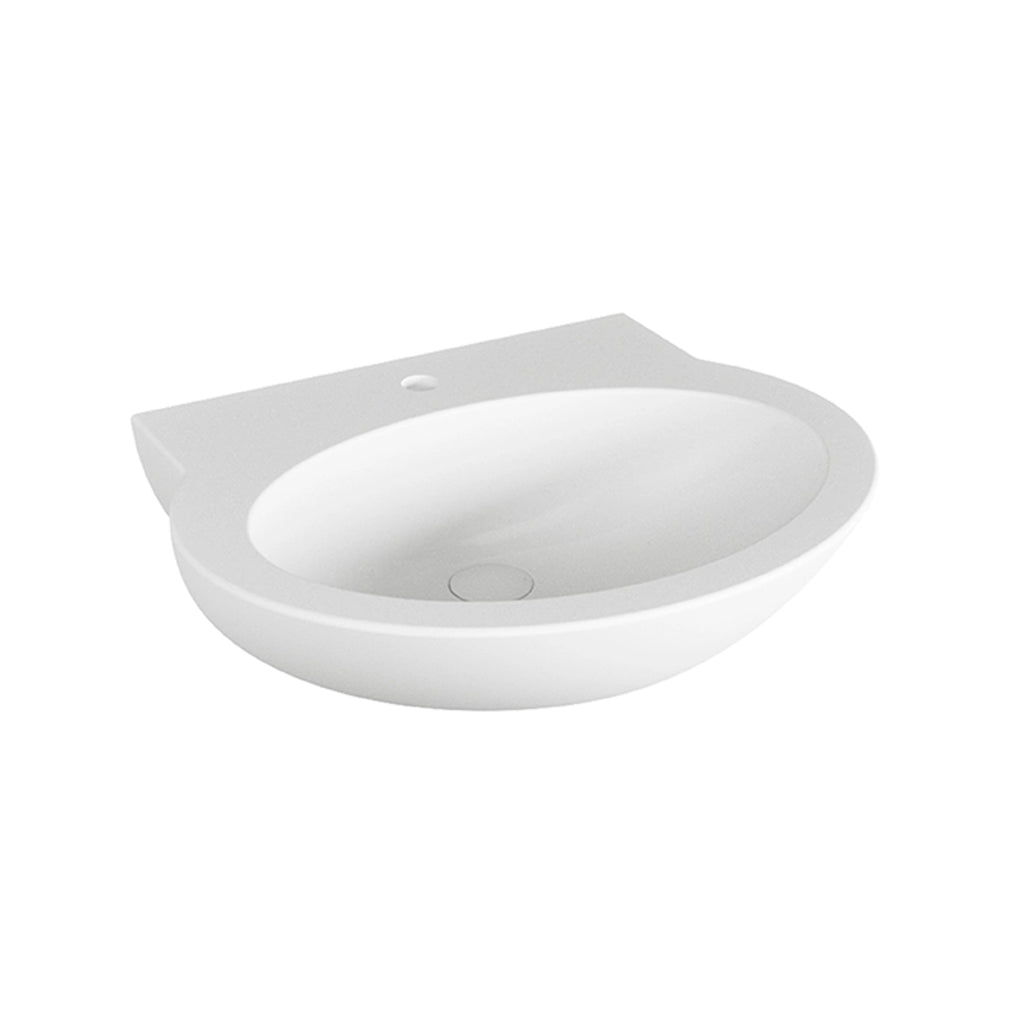 Lavabo Azzurra Clik sospeso 60x51 cm con foro rubinetteria - Bianco lucido