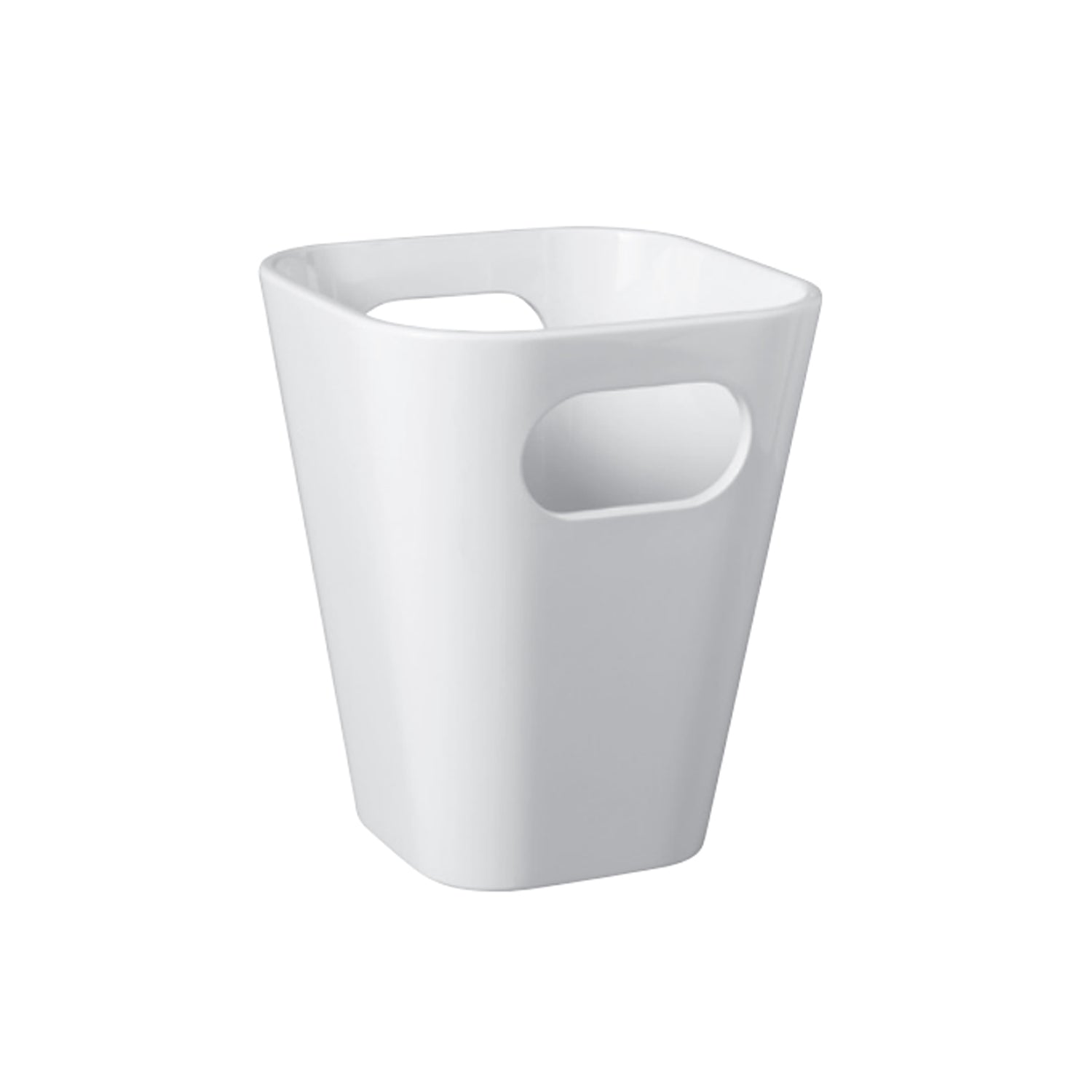 Lavabo Azzurra Tandem con cesto contenitore e foro rubinetteria 44x43 cm - Bianco lucido