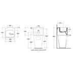 Lavabo Azzurra Tandem con cesto contenitore 44x43 cm - Bianco lucido