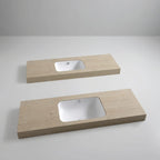 Lavabo sottopiano Azzurra Built-in Under 55x38 cm con foro troppopieno - Bianco lucido