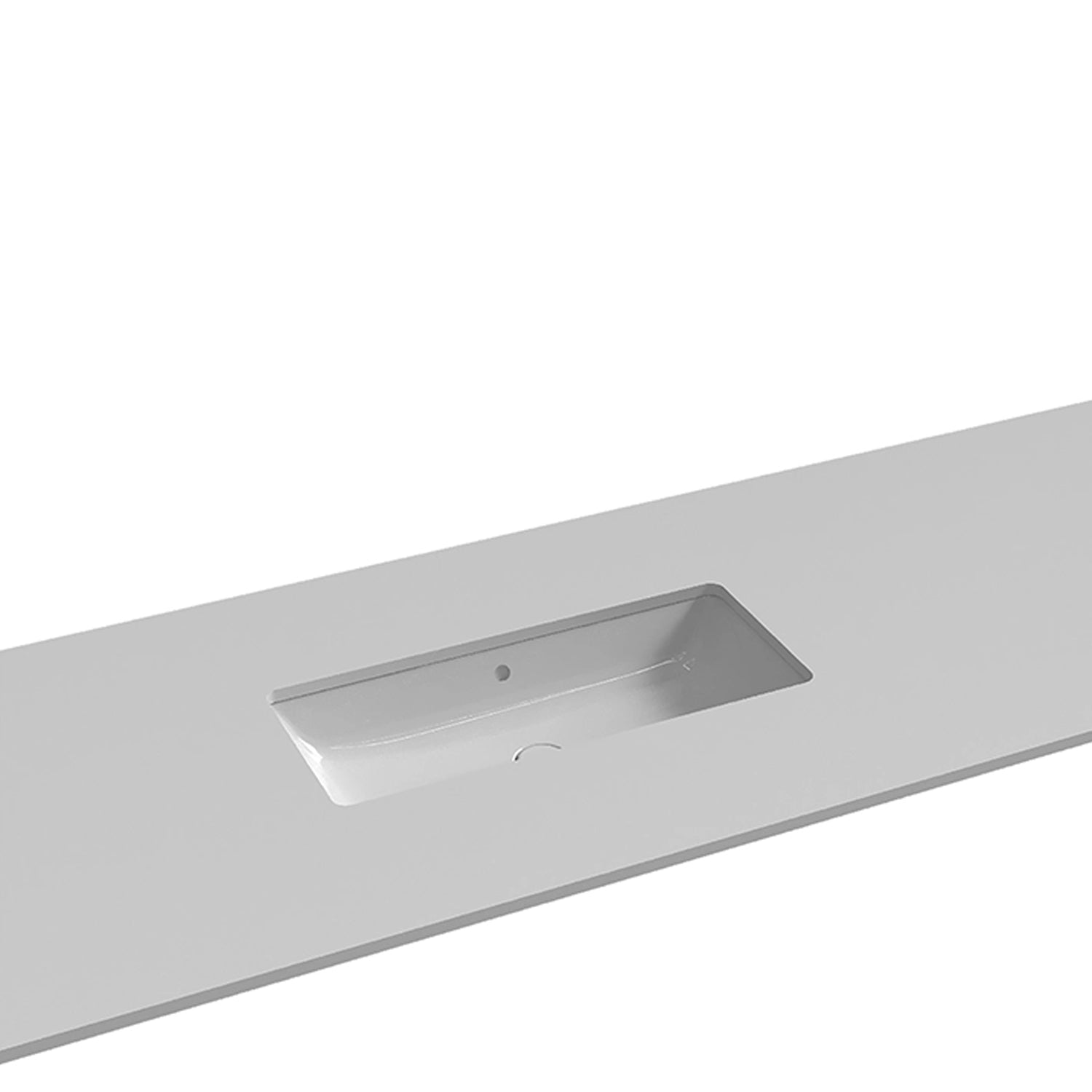 Lavabo sottopiano Azzurra Built-in Dual 80x37 cm con foro troppopieno - Bianco lucido