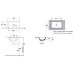 Lavabo sottopiano Azzurra Built-in Dual 60x37 cm con foro troppopieno - Bianco lucido