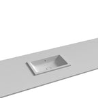 Lavabo ad incasso Azzurra Built-in Dual 60x37 cm con foro troppopieno - Bianco lucido