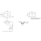 Lavabo ad incasso Azzurra Built-in Dual 60x37 cm con foro troppopieno - Bianco lucido