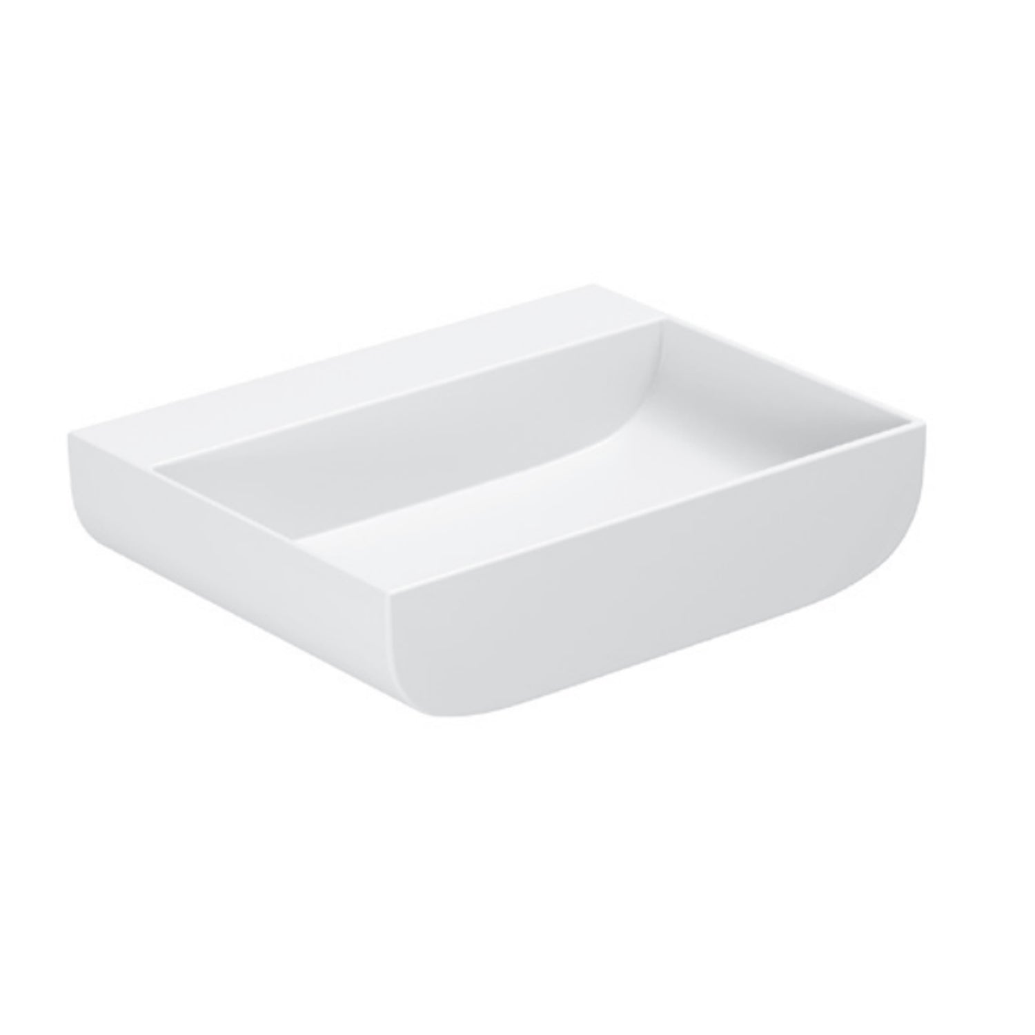 Lavabo da appoggio Azzurra linea Leuca 60x45 cm - Bianco lucido