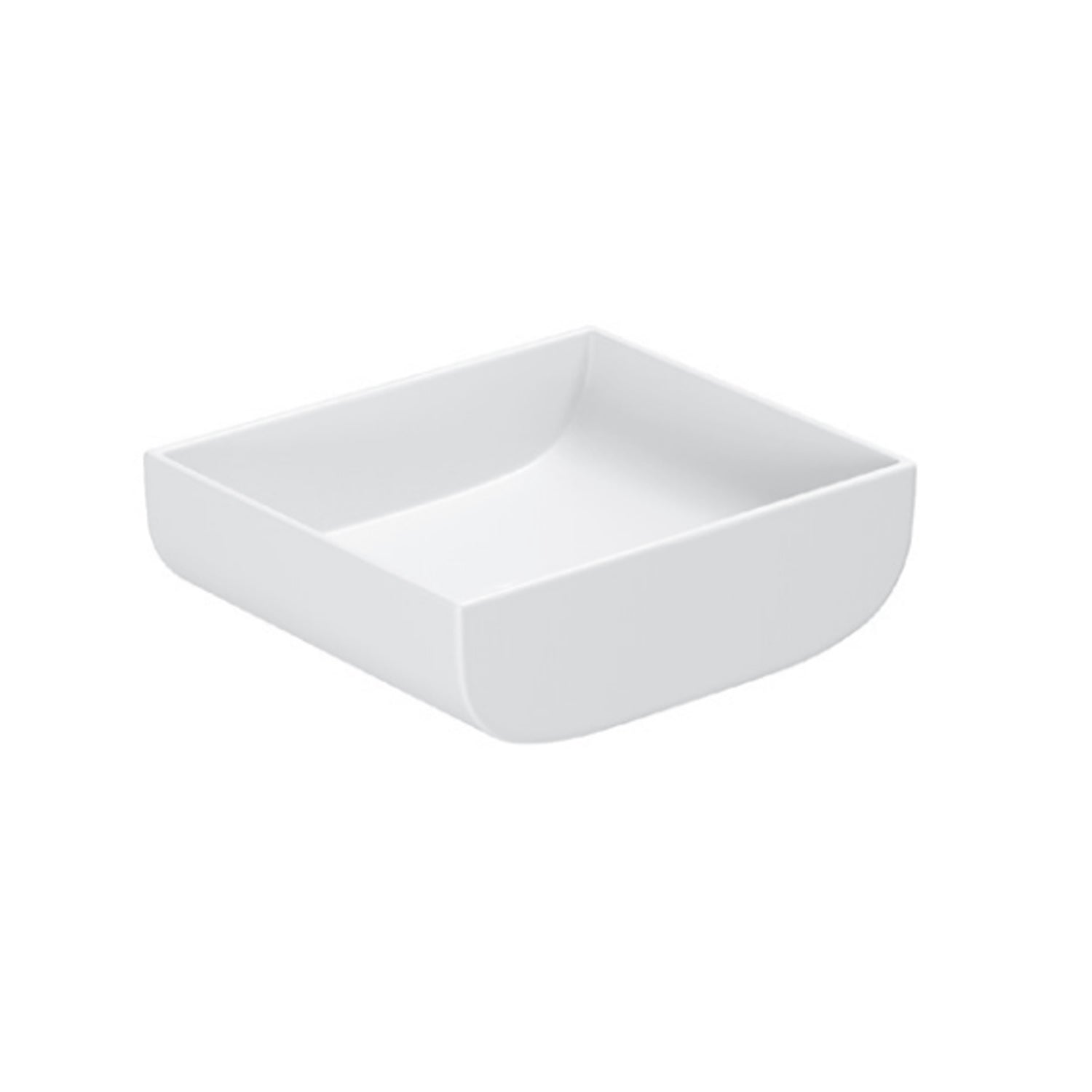 Lavabo da appoggio Azzurra linea Leuca 45x39 cm - Bianco lucido