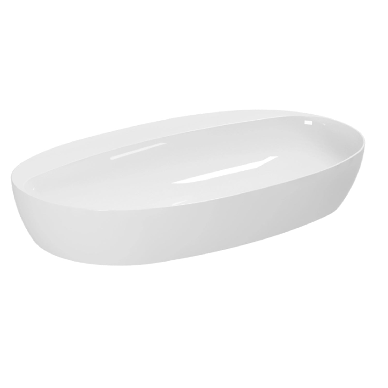 Lavabo da appoggio Ceramica Azzurra Elegance 90x44 cm - Bianco Lucido