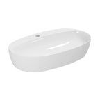Lavabo da appoggio Ceramica Azzurra Elegance 70x42 con foro rubinetto - Bianco Lucido