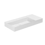 Lavabo da appoggio/sospeso squadrato di Ceramica Azzurra serie Elegance 102x46 cm con piano a destra