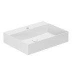 Lavabo da appoggio squadrato Ceramica Azzurra Elegance 60x45 cm senza foro rubinetteria