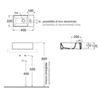 Lavabo da appoggio Azzurra Elegance Squared 40x22x12