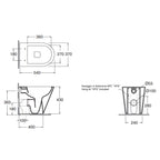 Sanitari a terra 54x37x42H cm serie Forma di Azzurra Ceramica con sedile soft close - Bianco lucido