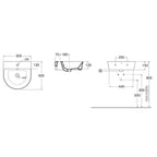 Lavabo sospeso/appoggio 50x50 cm serie Forma di Azzurra Ceramica - Bianco Lucido