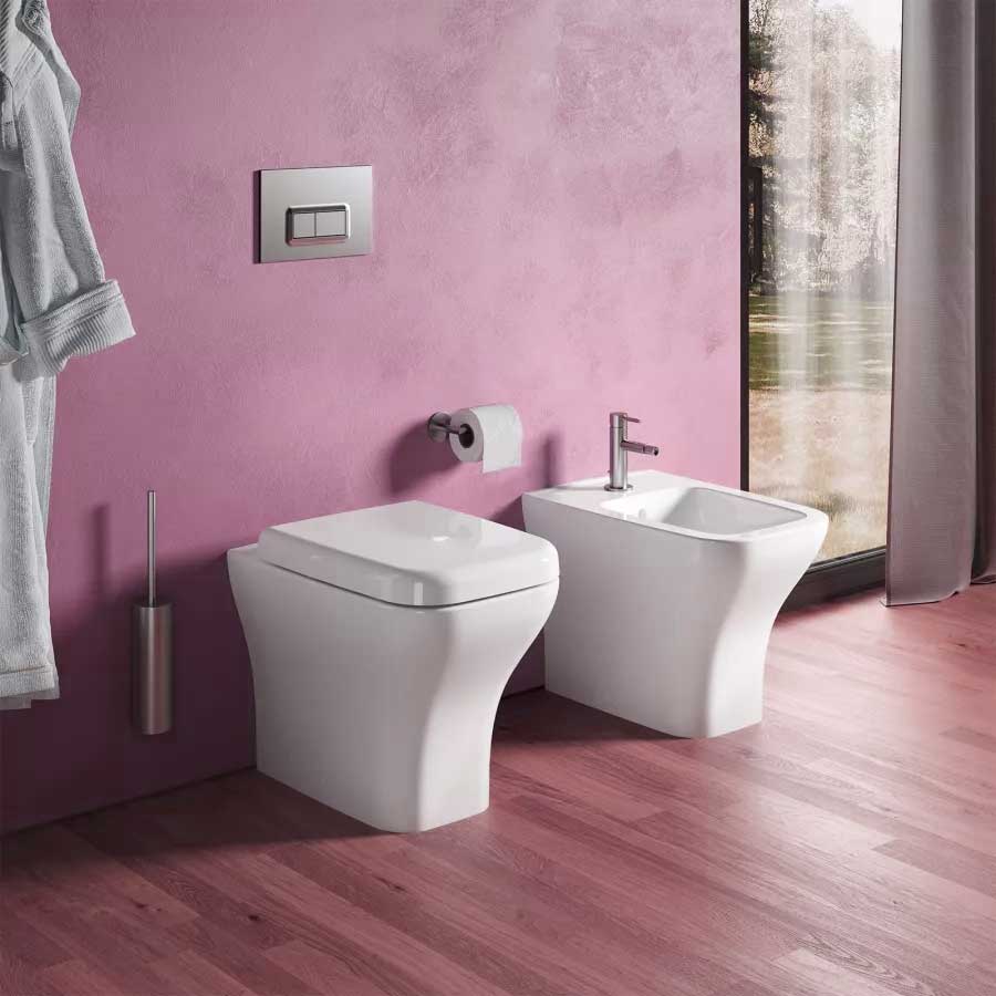 Coppia sanitari filomuro BathCore collezione Jasmine 48