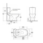Vaso monoblocco modello Karla con Scarico a Pavimento - Bianco