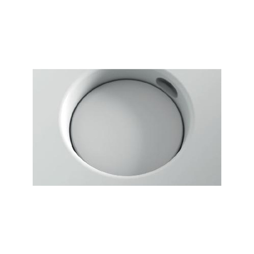 Lavabo lavatrucco vasca a destra Domus Falerii 120x46 cm installazione sospesa o da appoggio