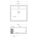 Lavello da esterno in pietra ricostruita bianco cm 45x42x16h cm modello Terra