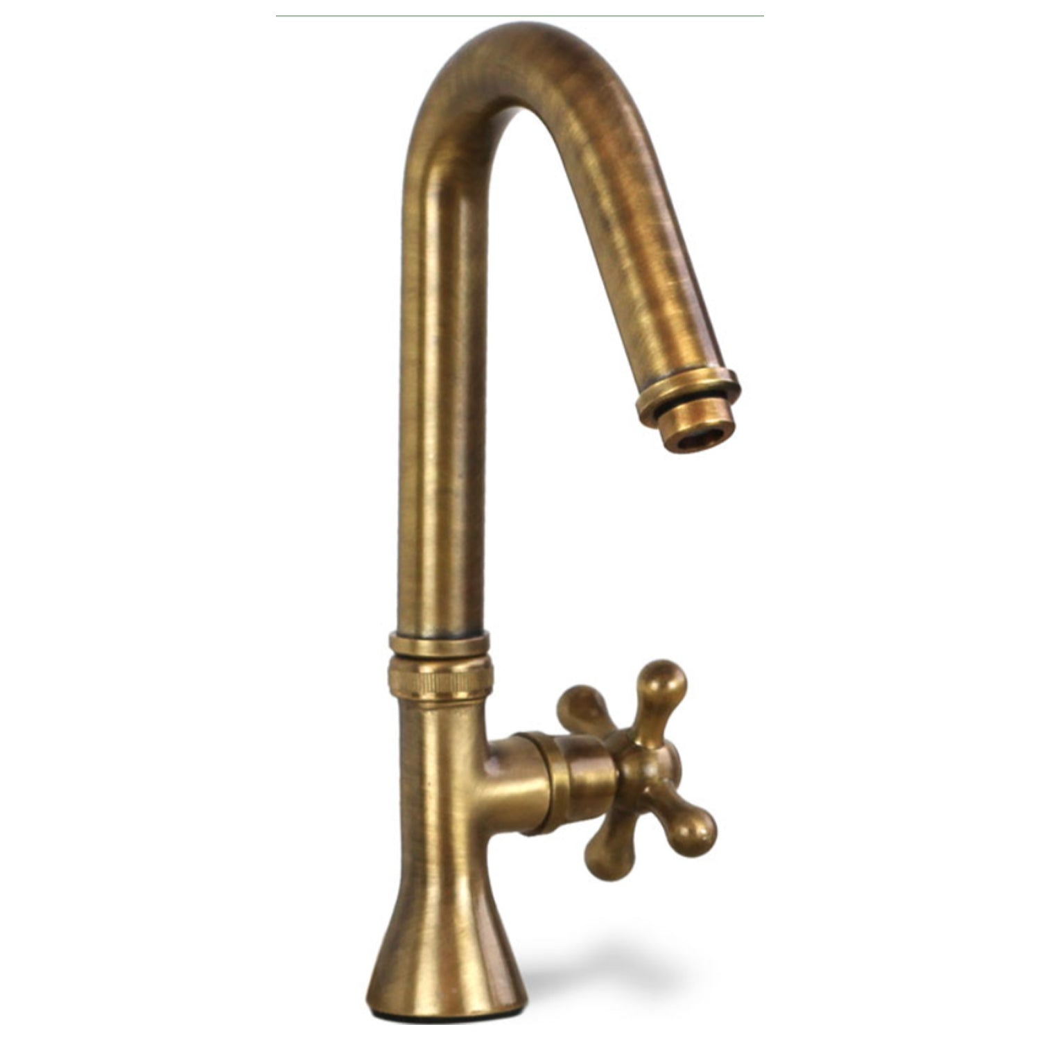 Miscelatore lavello da giardino in ottone brunito con attacco 1/2" solo acqua fredda