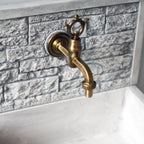 Lavello da esterno in cemento con para schizzi grigio cm 45x35x16h cm modello Q-Altopiano