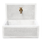 Acquaio da giardino in cemento con frontale para schizzi bianco cm 45x35x16h cm modello Q-Best