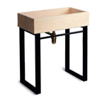 Supporto in acciaio zincato verniciato nero per lavabi da esterno cm 45x65h modello Take