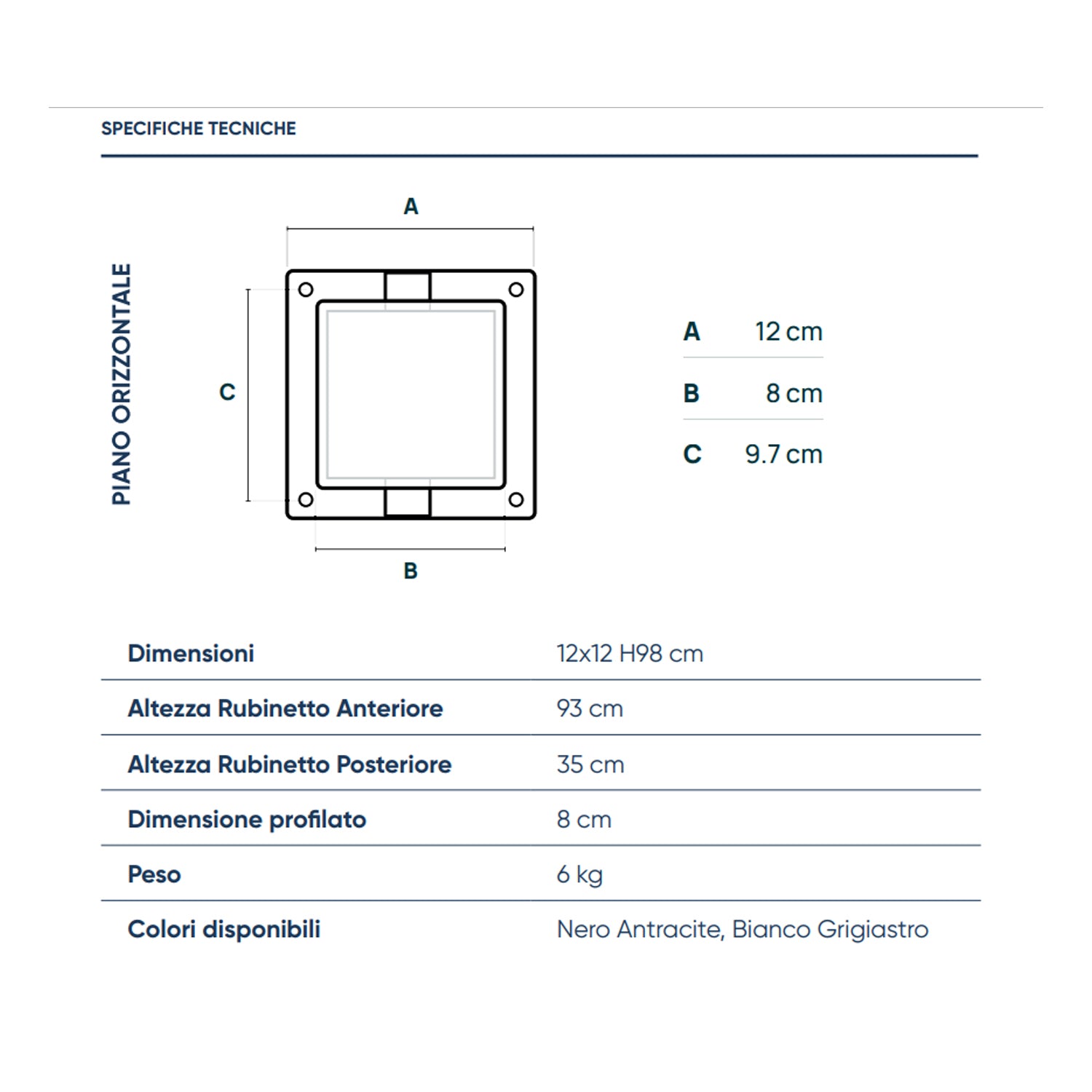 Punto acqua a terra con doppio rubinetto in alluminio verniciato nero modello London