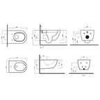 Sanitari sospesi 48x35 cm serie Fusion Compact di Hatria con sedile soft-close