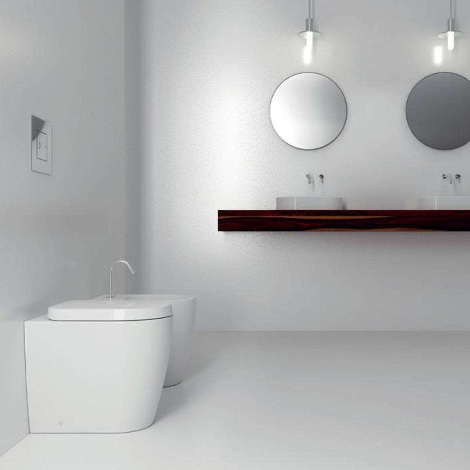 Sanitari senza Brida Filo muro Falerii  Foglia Medium wc bidet sedile softclose OUTLET