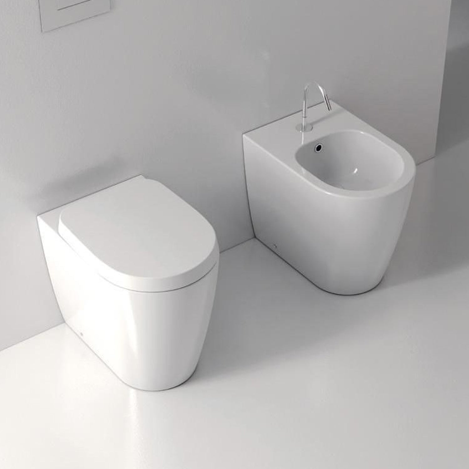 Sanitari senza Brida Filo muro Falerii  Foglia Medium wc bidet sedile softclose OUTLET