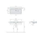 Lavabo da appoggio/sospeso 91x46cm serie Meg11 Pro di Ceramica Galassia -  Bianco lucido