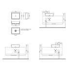 Lavabo d'appoggio 50x38 cm collezione Happy Hour Slim di Hatria