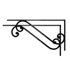 Staffe di sostegno in ferro battuto nero opaco per lavelli da esterno - misura 44 cm