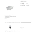 Lavabo da appoggio in ceramica serie Ergo di Ceramica Galassia -  Bianco lucido 60x36xh16cm