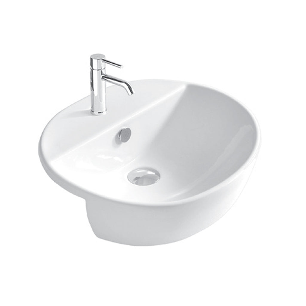 Lavabo Semincasso in ceramica 50x43 cm Galassia â€“ Bianco