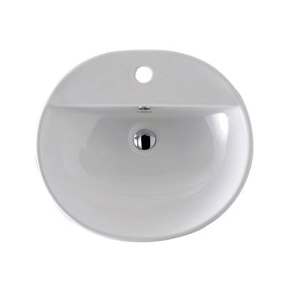 Lavabo Semincasso in ceramica 50x43 cm Galassia â€“ Bianco