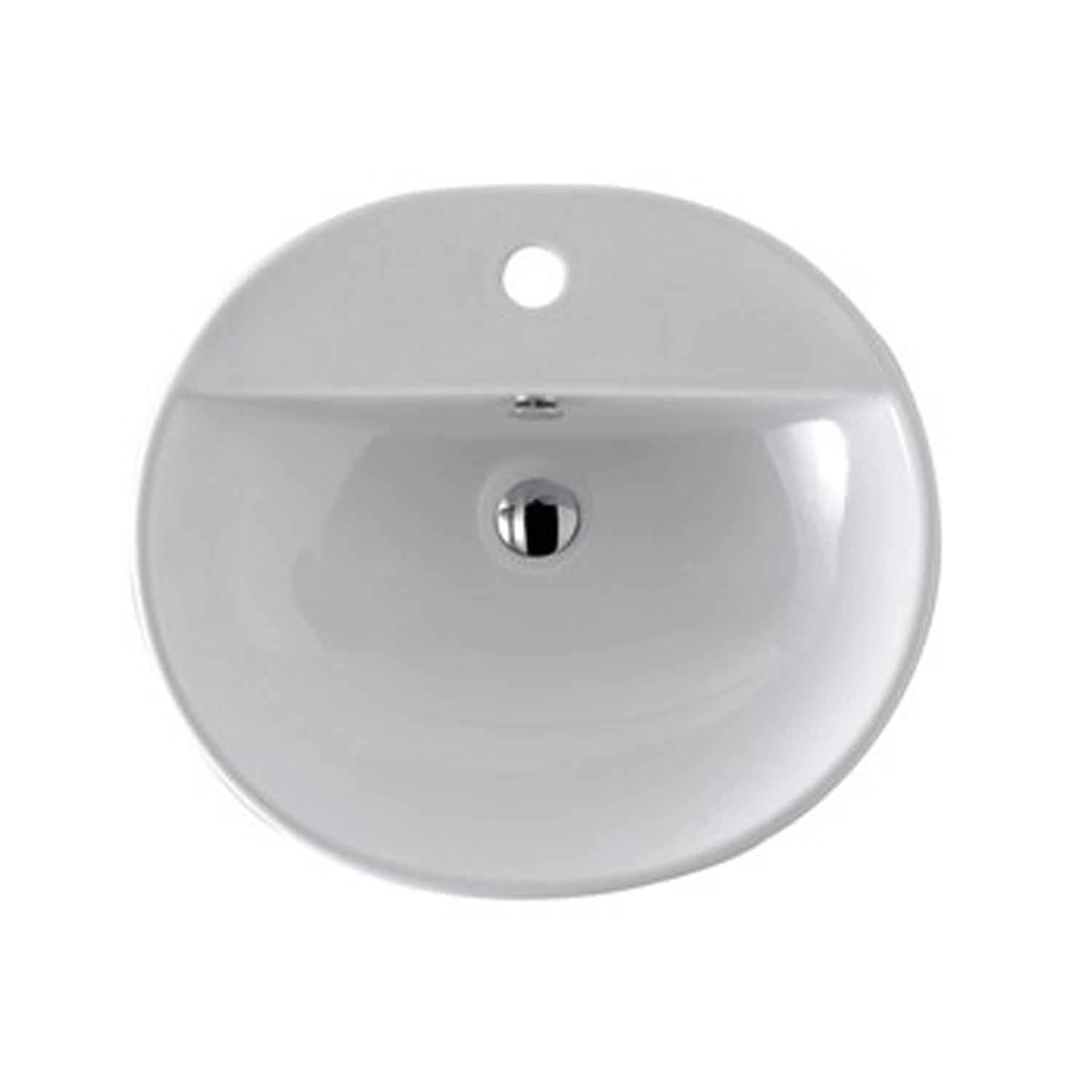 Lavabo Semincasso in ceramica 50x43 cm Galassia â€“ Bianco