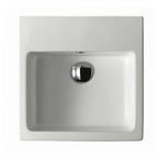 Lavabo 40x40 cm sospeso o da appoggio senza foro â€“ Bianco