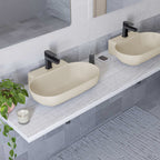 Lavabo d'appoggio ovale BathCore serie Viva 56x40 cm - Tortora opaco