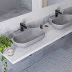 Lavabo d'appoggio ovale BathCore serie Viva 56x40 cm - Grigio opaco