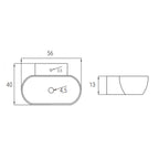 Lavabo d'appoggio ovale BathCore serie Viva 56x40 cm - Celeste