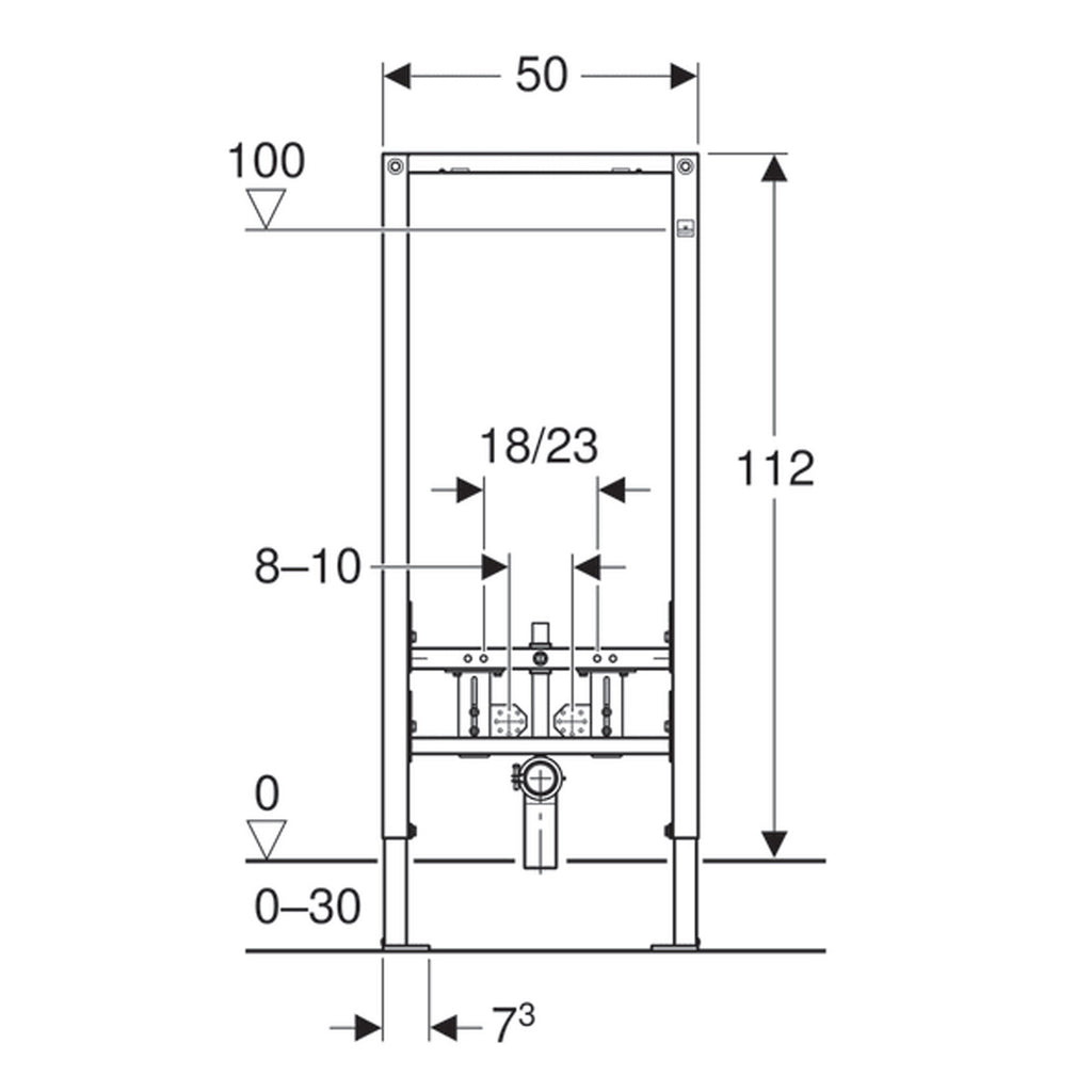 Duofix per bidet sospesi da installare in pareti in cartongesso Geberit -