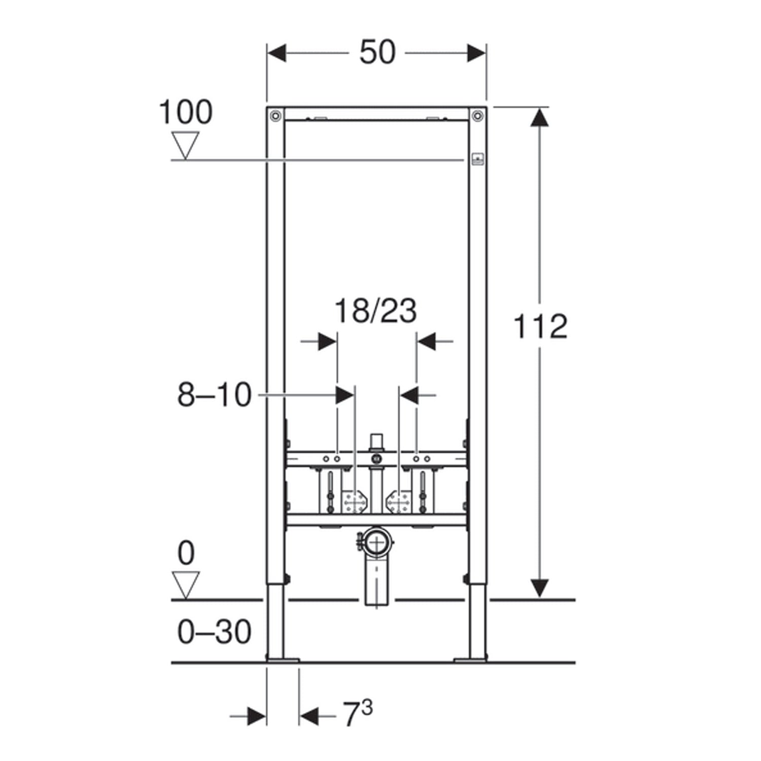 Duofix per bidet sospesi da installare in pareti in cartongesso Geberit -