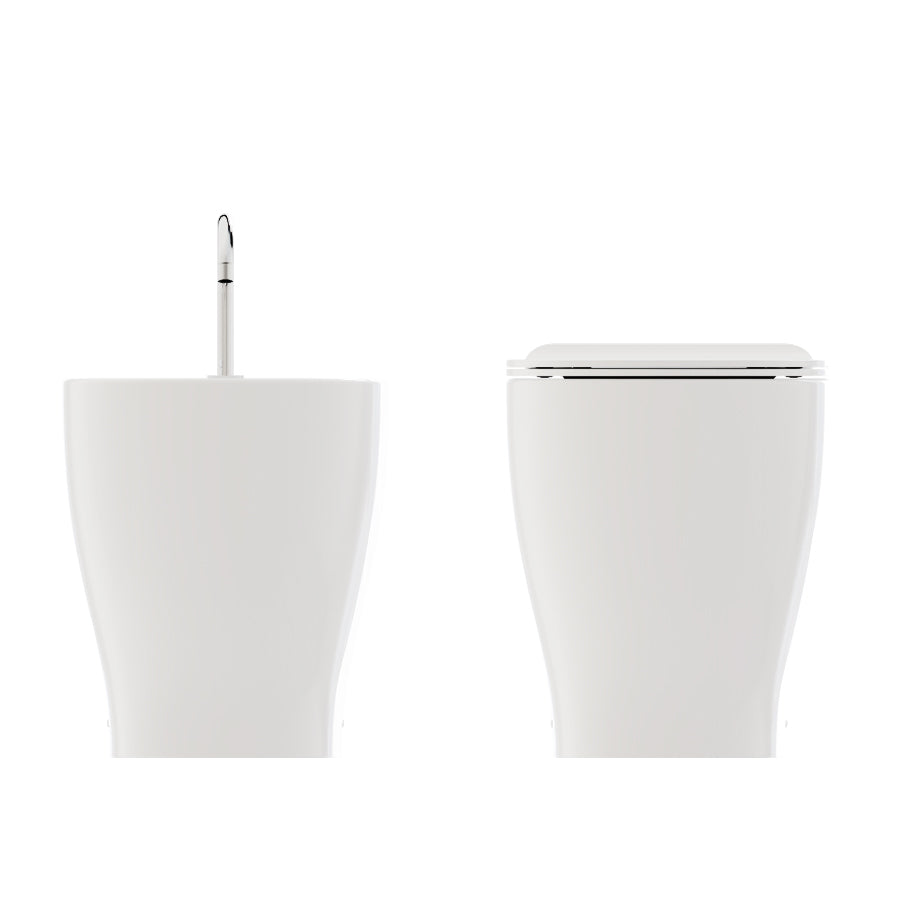 Coppia di sanitari filoparete con copriwater slim modello Gran Mascalzone cm 52 - senza brida